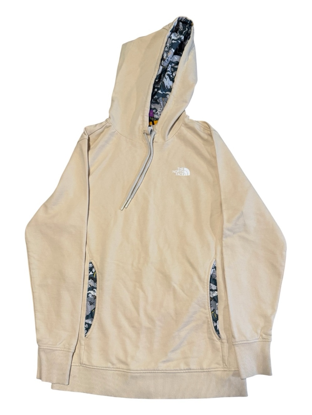 The Northface X Liberty London Premium Pullover Hoodie in Bleached Sand M